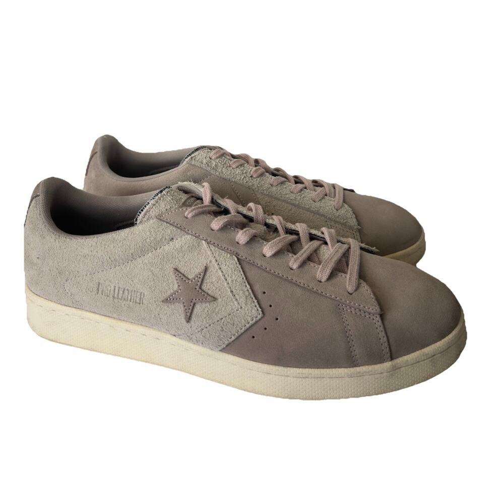 Converse Pro Leather Suede Low Grey Pink Sneakers Men's Size 14 / Women's 15.5 - Picture 2 of 10